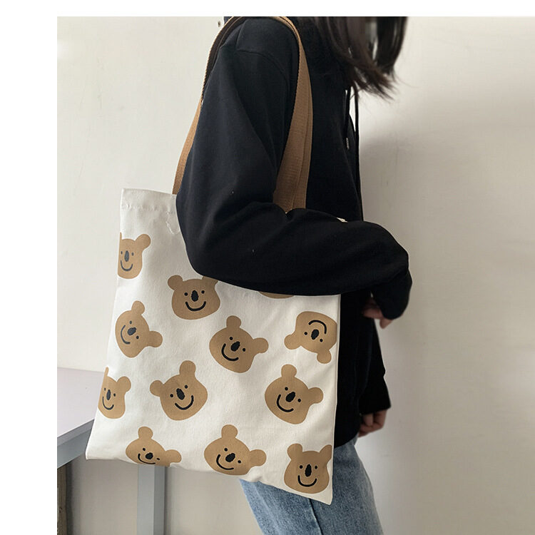 New Canvas Shoulder Shopper Bag for Women Girl