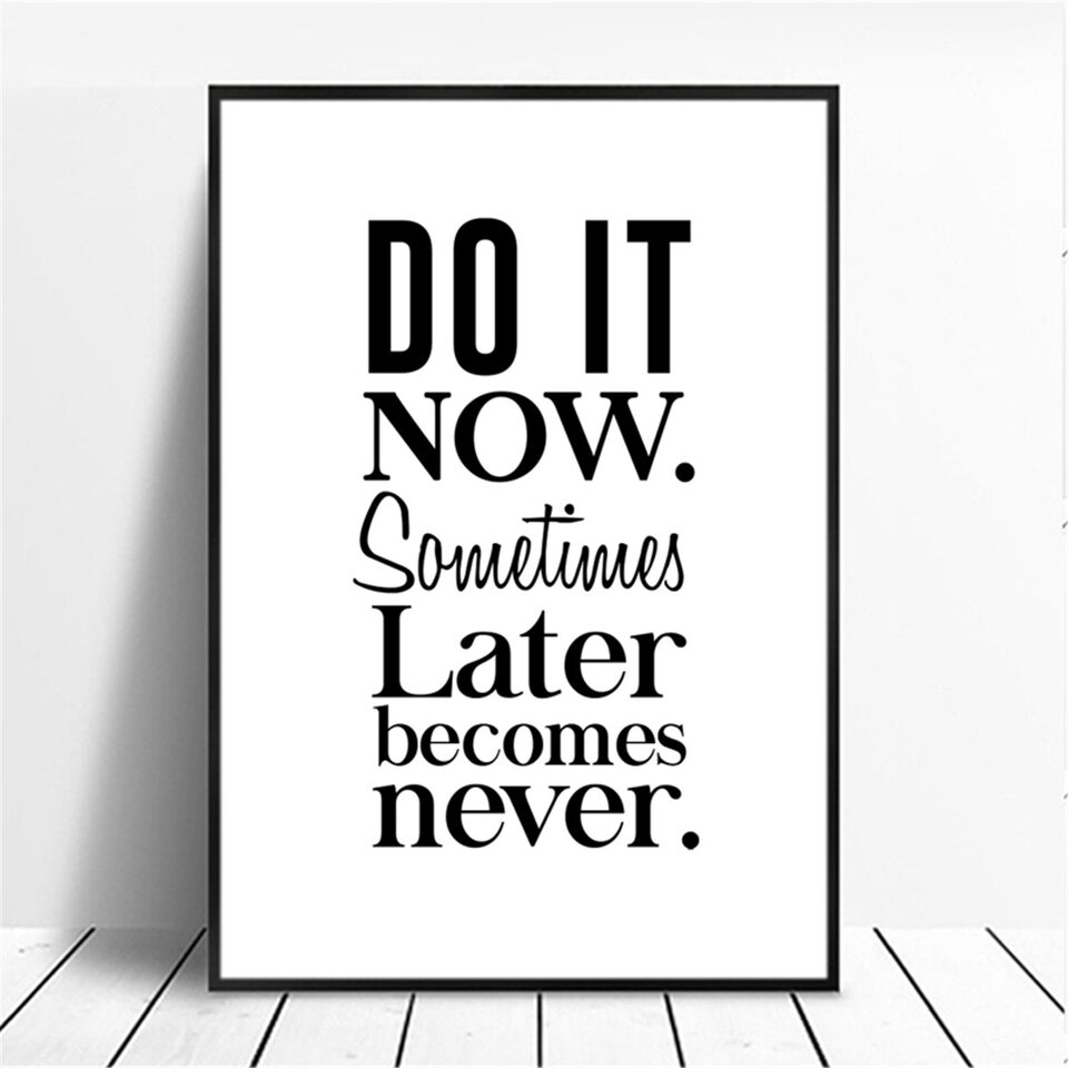 Poster Quote Canvas Painting Phrases Motivational Wall-Art Home-Decor