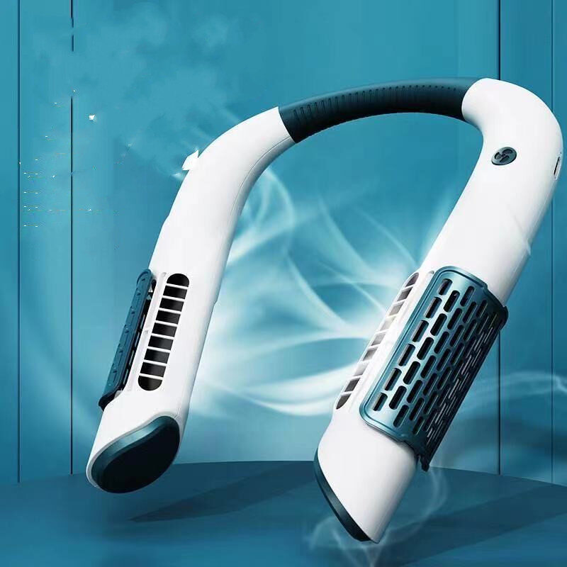 Neck Fan Mini Bladeless USB Rechargeable Mute Sports