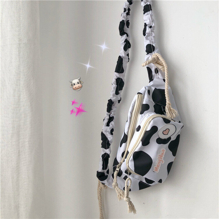 Waist Massager Soft Girl Messenger Bag Cute Cow