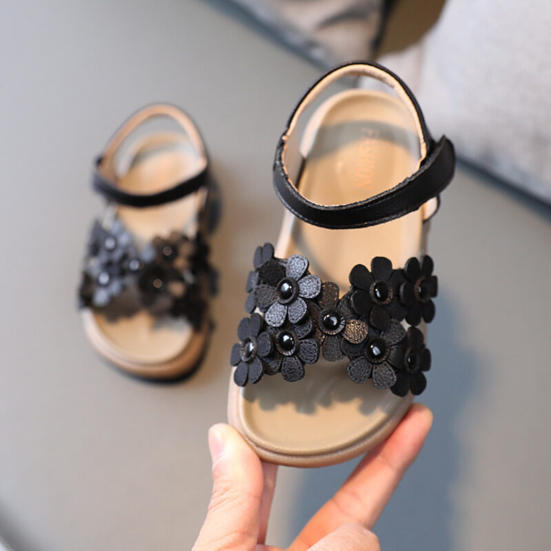 Korean Version Of The Big Kids Flower Soft-soled