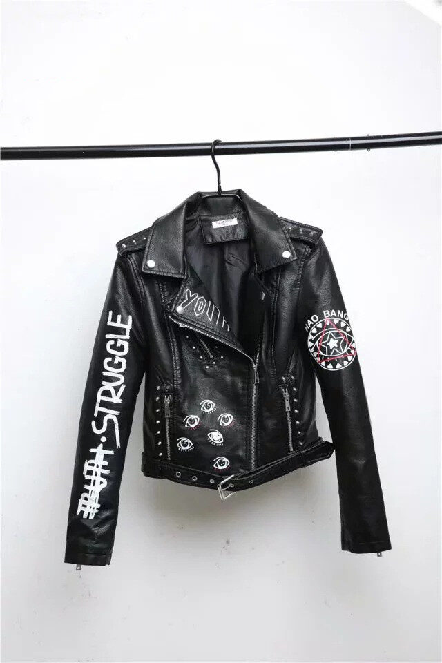 New Women Autumn Winter Faux Soft Leather Jackets