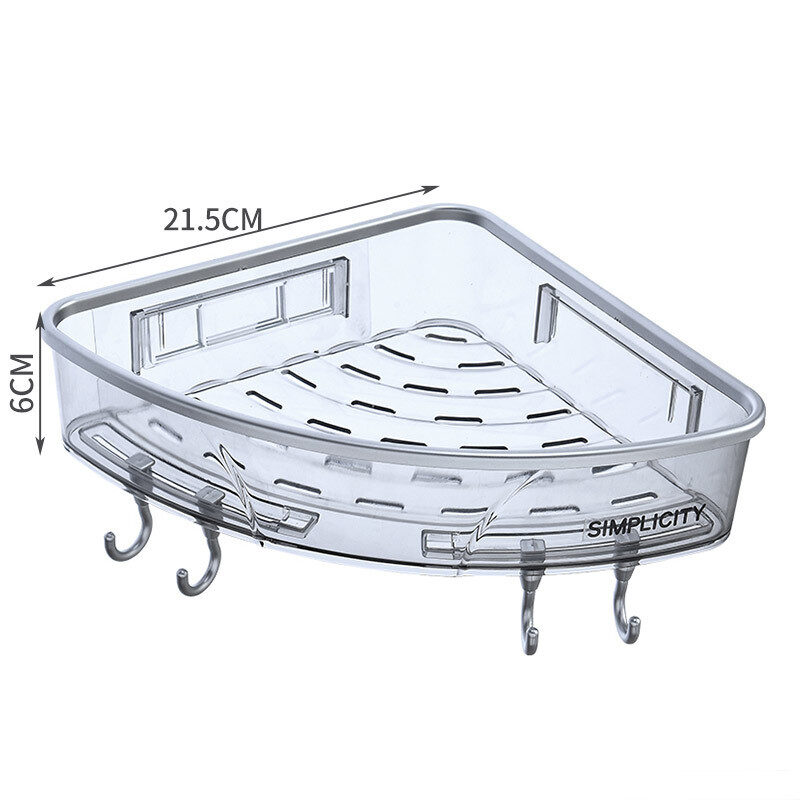 Wall-Mounted Triangle Storagex Rack Bathroom Shelf With Towel