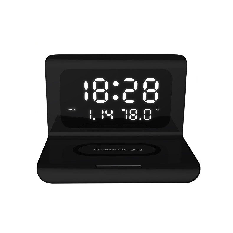 Wireless Charger Alarm Clock Creative Perpetual Calendar Temperature