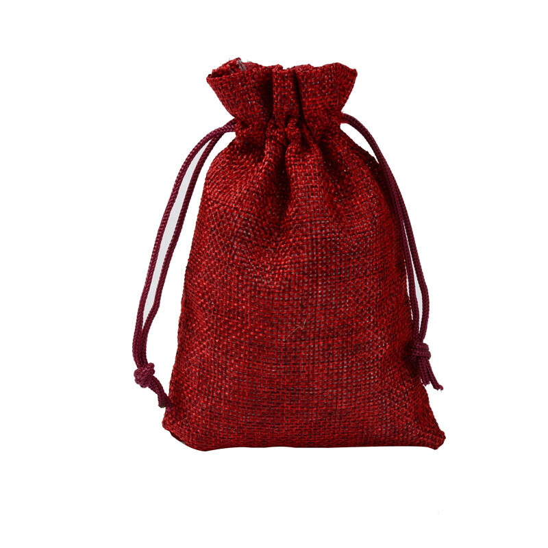 Manufacturers Drawstring Linen Bag Mini Rope Jewelry Packaging