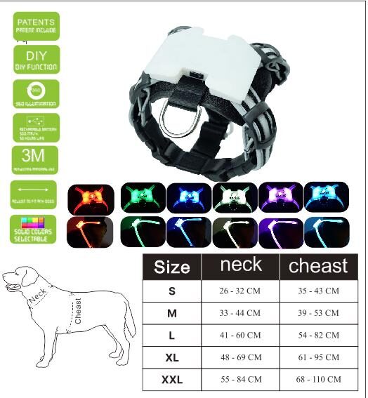 Led Pet Dog Luminous Collar Usb Rechargeable Silicone