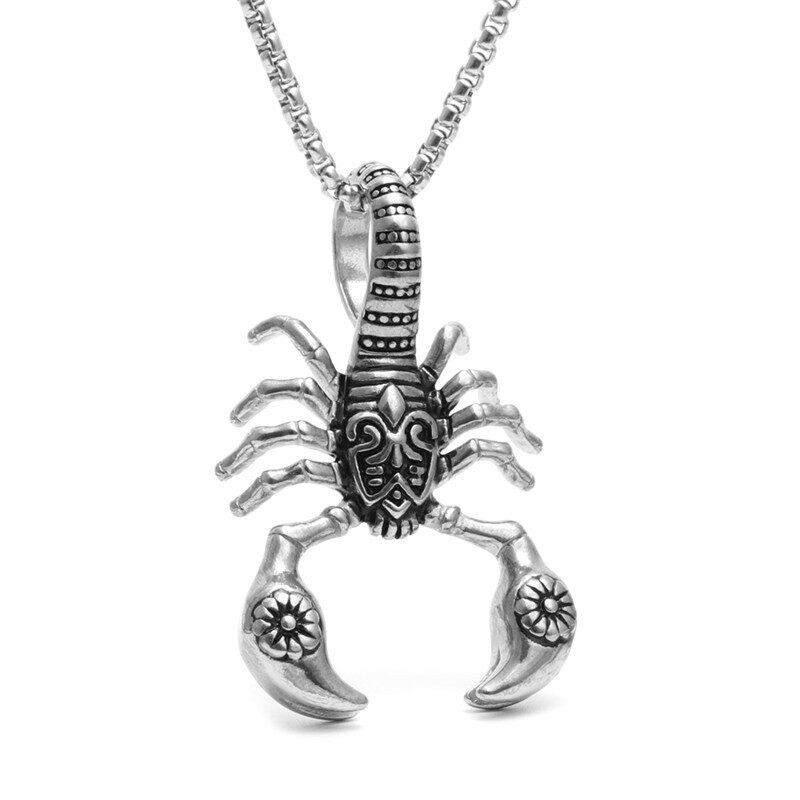 Scorpion Pendant Necklace 316L Stainless Steel Men Chain