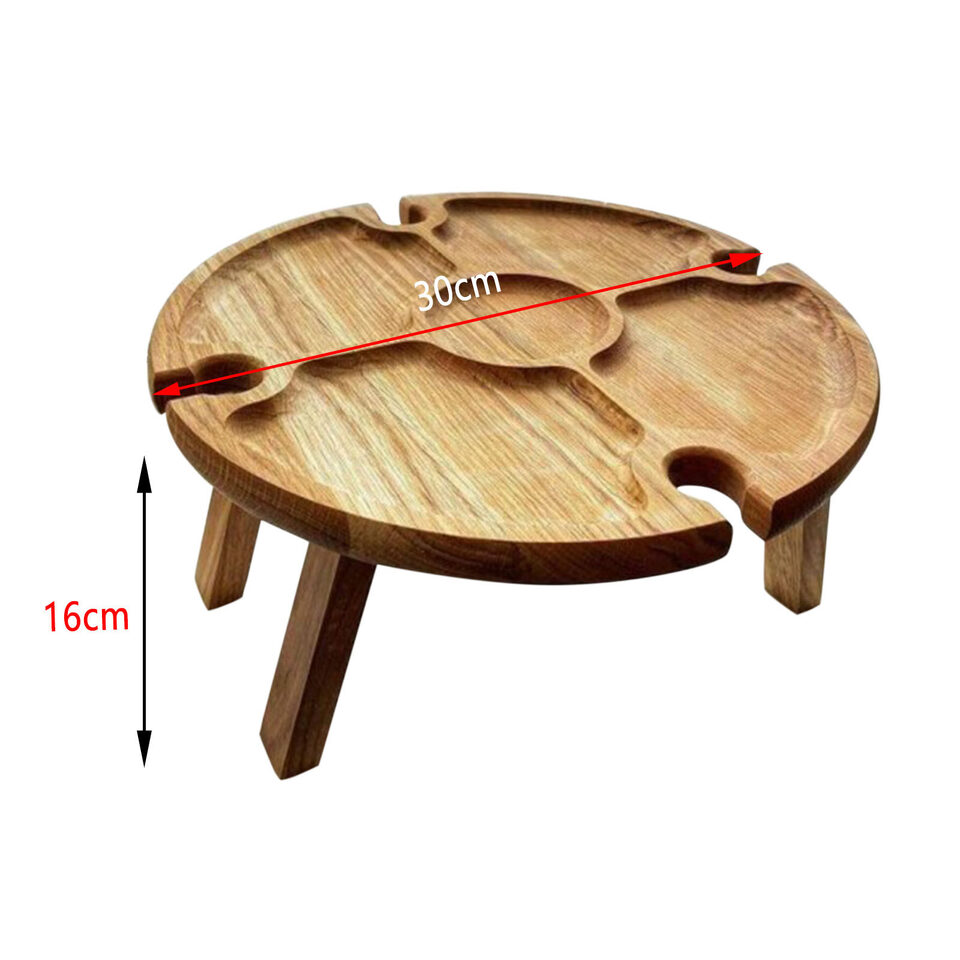 Wooden Outdoor Folding Picnic-table With Glass Holder 2