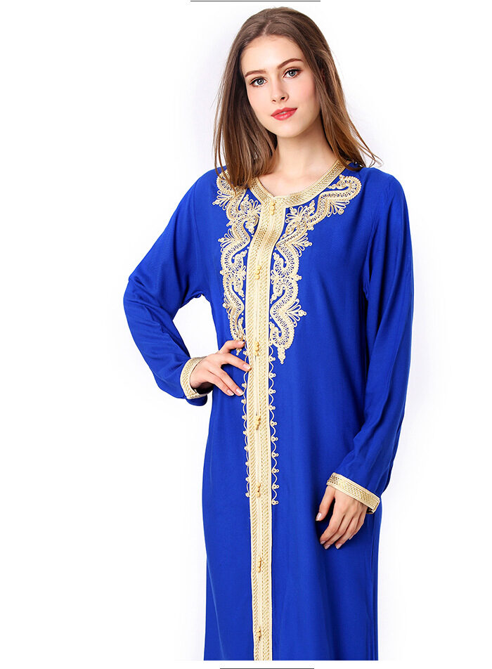 Muslim Embroidered Lace Dress