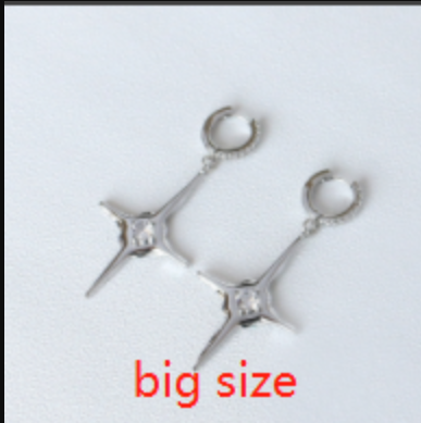 Ins Cross Kvk Earrings Diamond Design Simple Ear