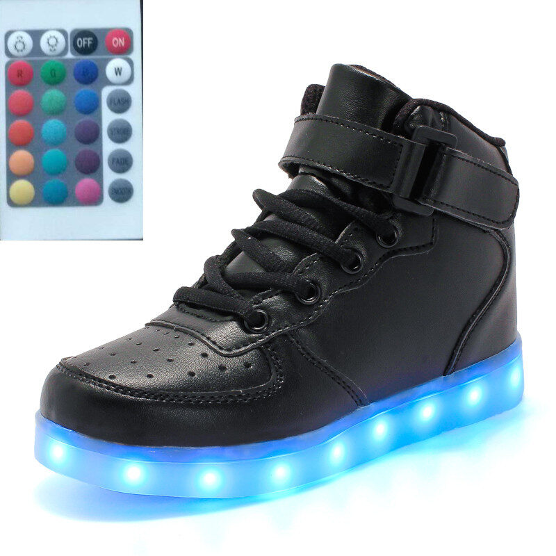 High-top LED Luminous Shoes Remote Control Light Square