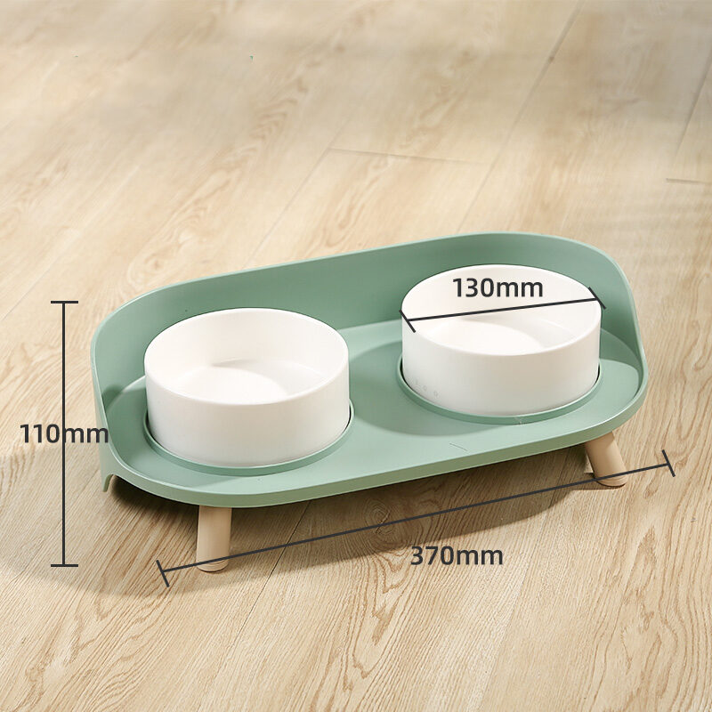 Ceramic Cat Bowl Protect Cervical Vertebra Double Food
