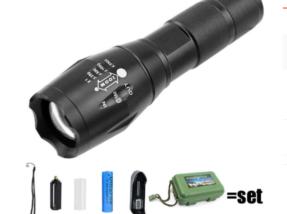 Strong Light Flashlight Special Forces Rechargeable Home Self-Defense