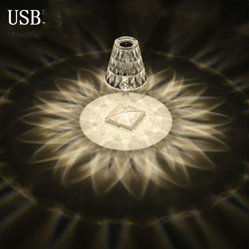 Diamond Acylic Table Lamp Night Light Italy Princess