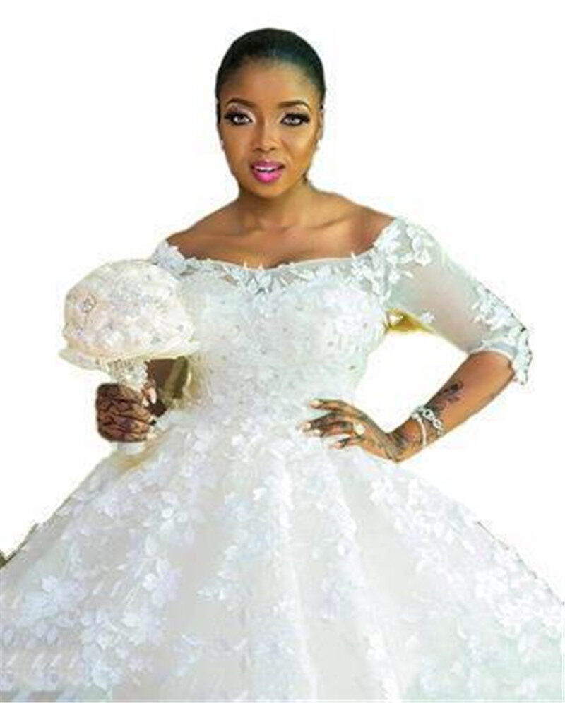 Pregnant Women Princess Wedding Dress Plus Size Tail
