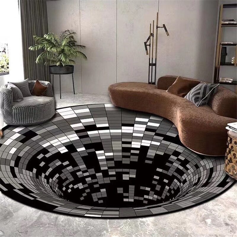 3D Vortex Illusion Carpet Optical Floor Mat Ma