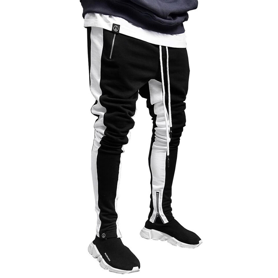 Men's Strappy Trousers Zippered Sports