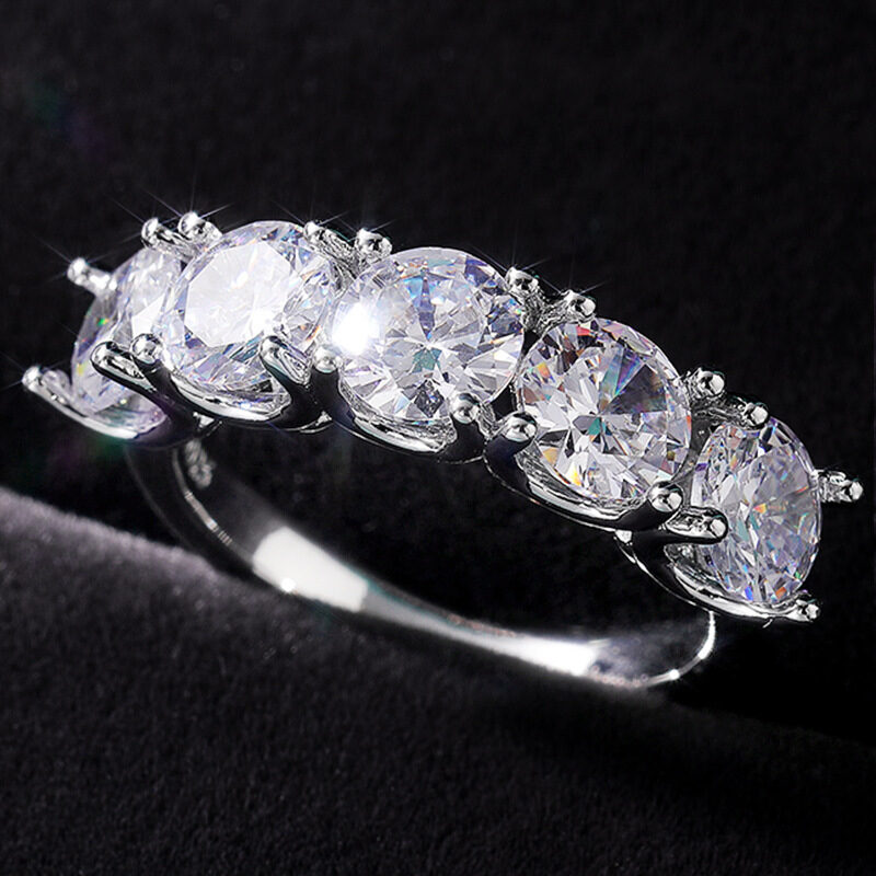 New Fashion Round Diamond Ring Zircon