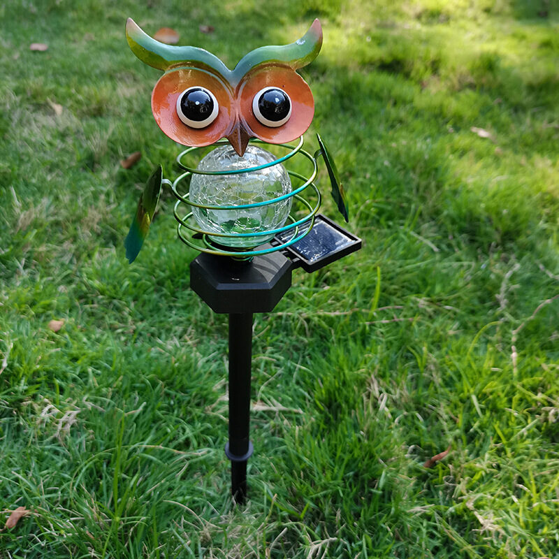 Solar Owl Lawn Lamp Outdoor Waterproof LED Garden