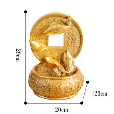 Water Fountain Feng Shui Ornaments Fish Decor Home