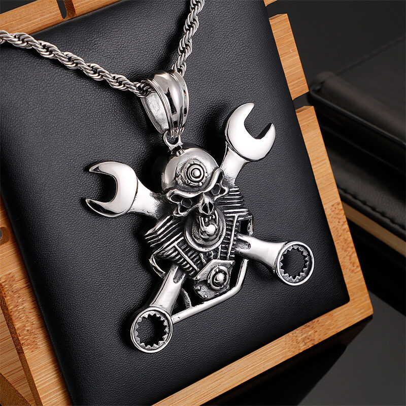 Stainless Steel Jewelry Titanium Wrench Pendant Mens Personality
