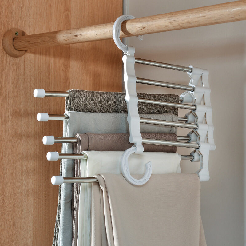 Telescopic Folding Multifunctional Pants Rack Hanger Household