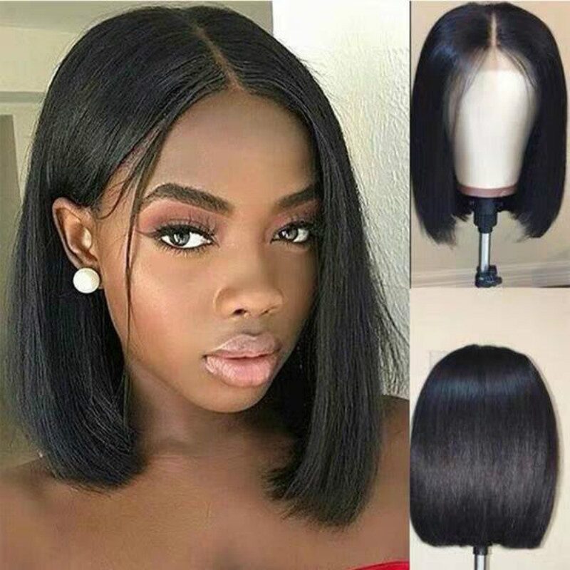 Wig Women Short Human Hair Wigs Bob Brazilian