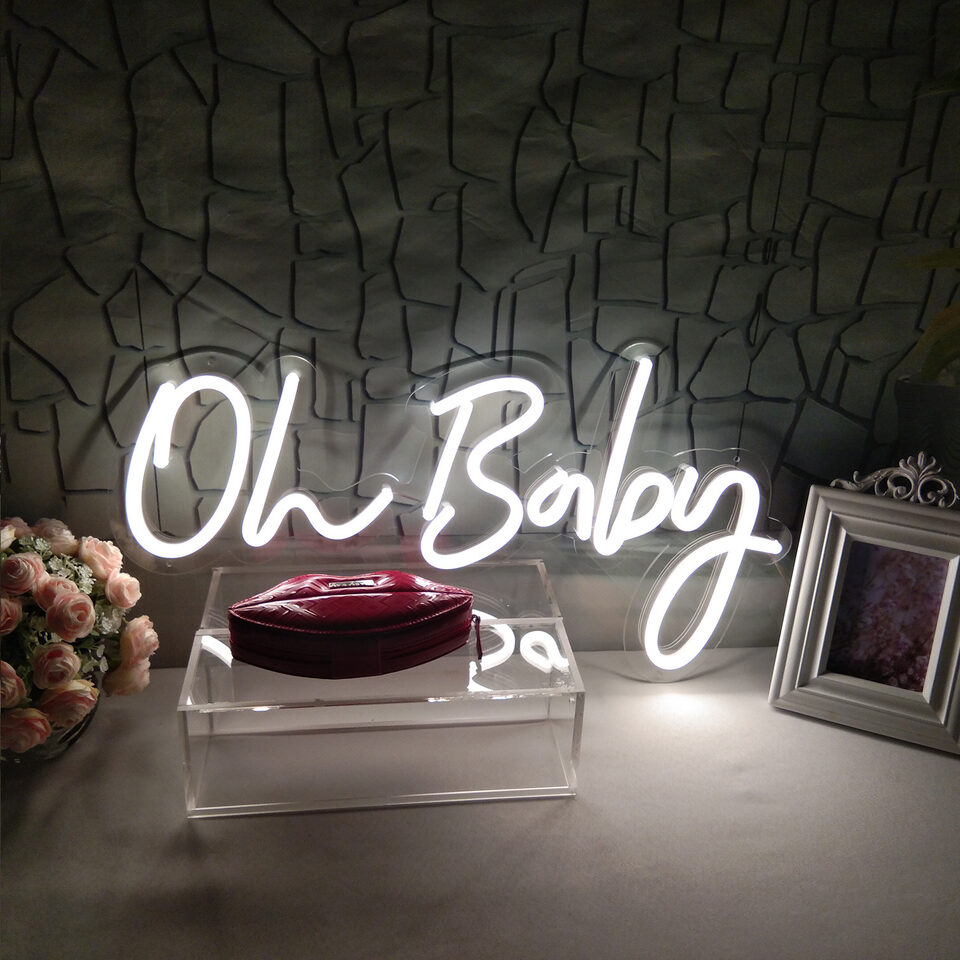 Happy Birthday Oh Baby Neon Lights Led Flex