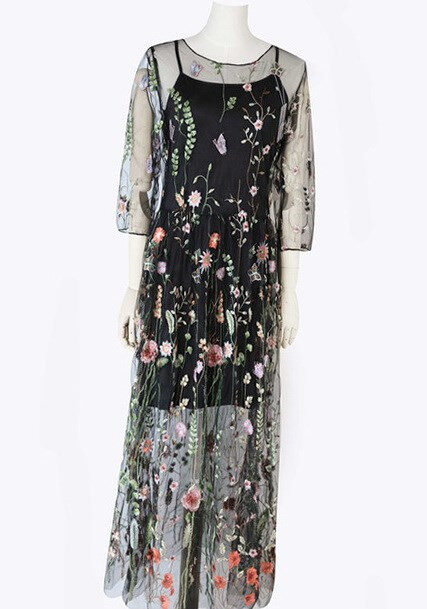Party Flower Floral Dress Women Dresses 2 Pieces