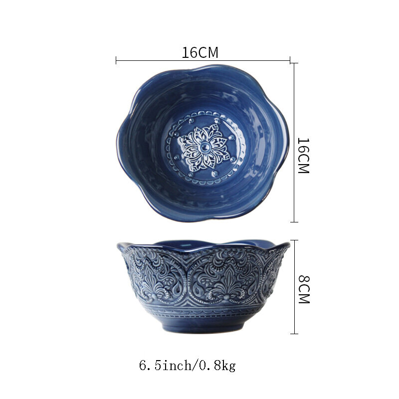 Baroque Dishware Household Bowl Nordic Style Ceramic Set