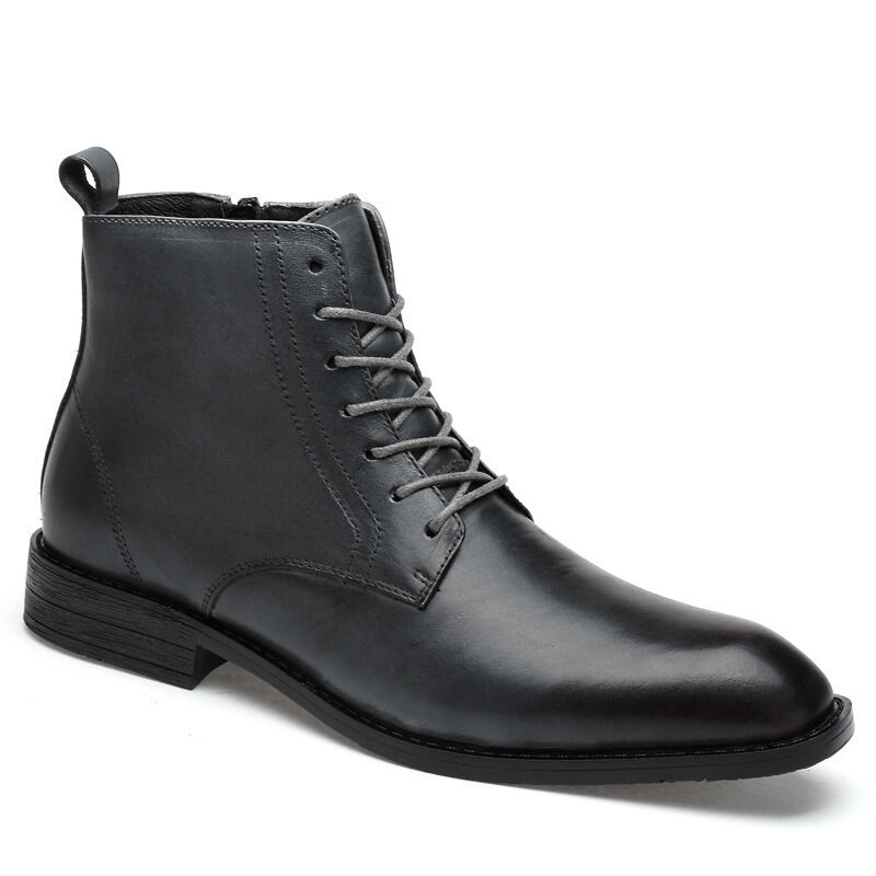 Winter Men's High-top Business Leather Shoes Martin Boots