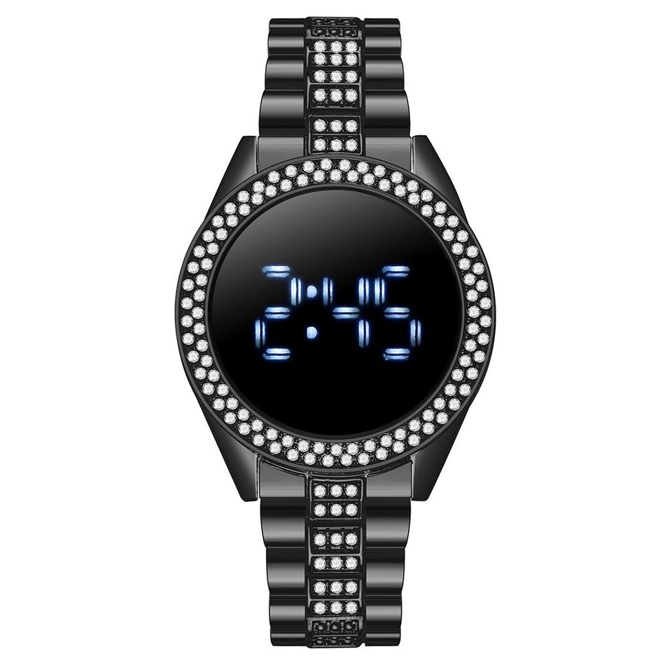 Diamond-Encrusted Ladies Sports Fashion Personalized Electronic Watch