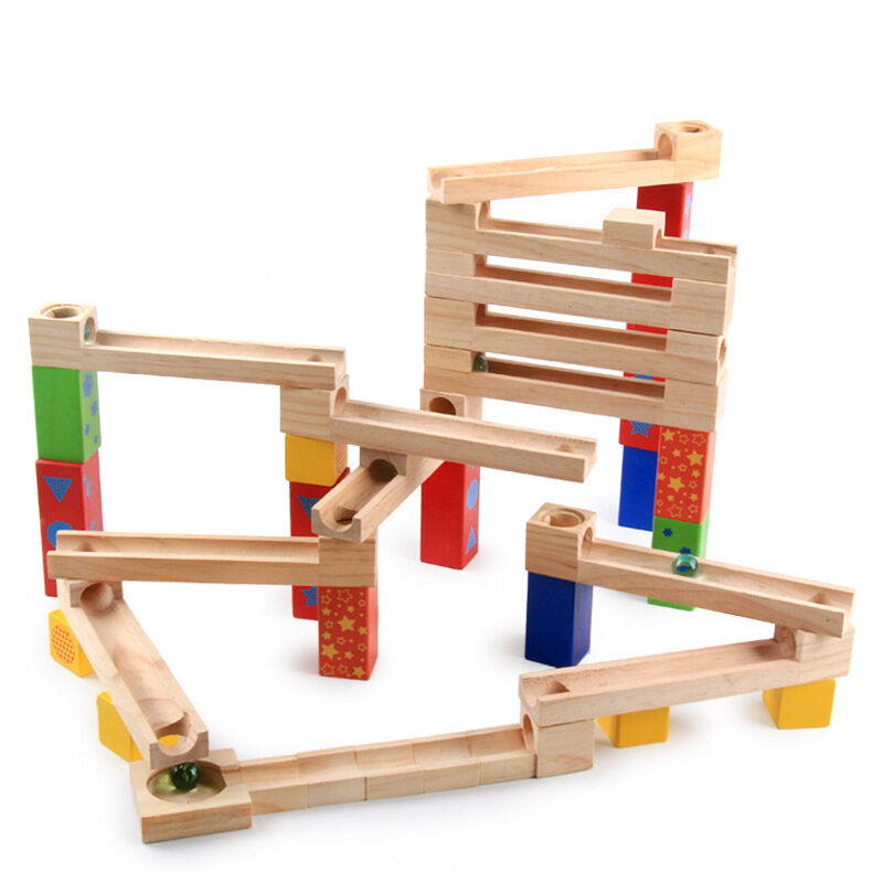 Children's Educational Parent-child Ball Track Slide Blocks Stacking