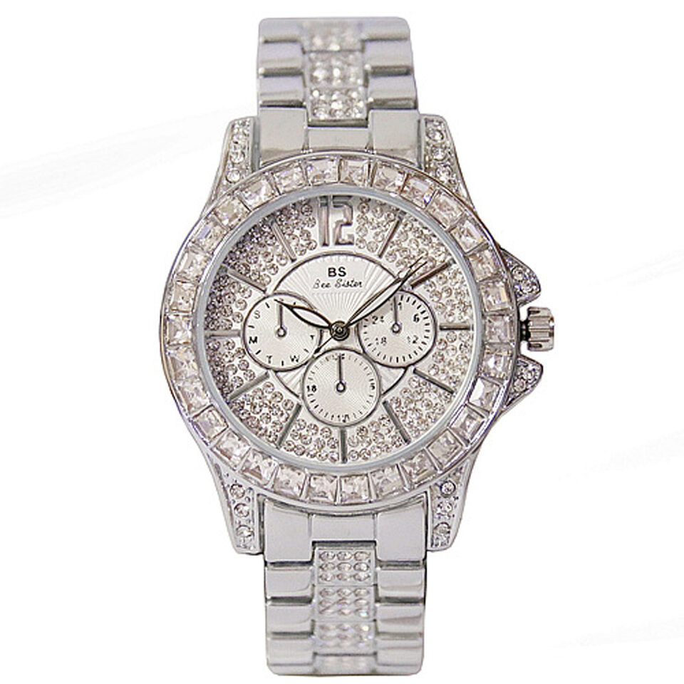Fashion Luxury Full Diamond Steel Band Ladies Quartz