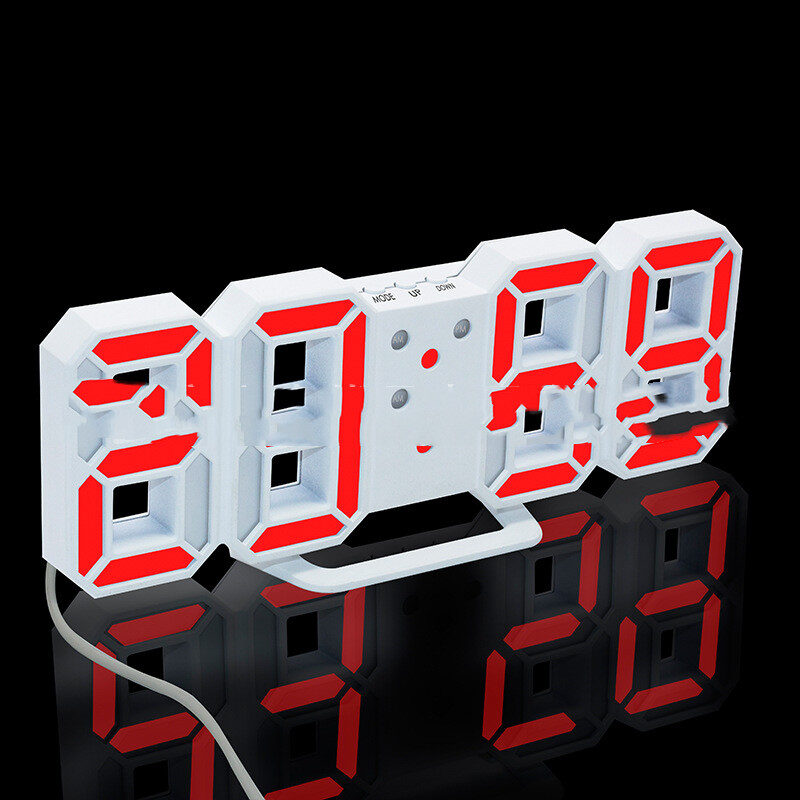 Digital Clock Electronic Alarm Wall Three-dimensional