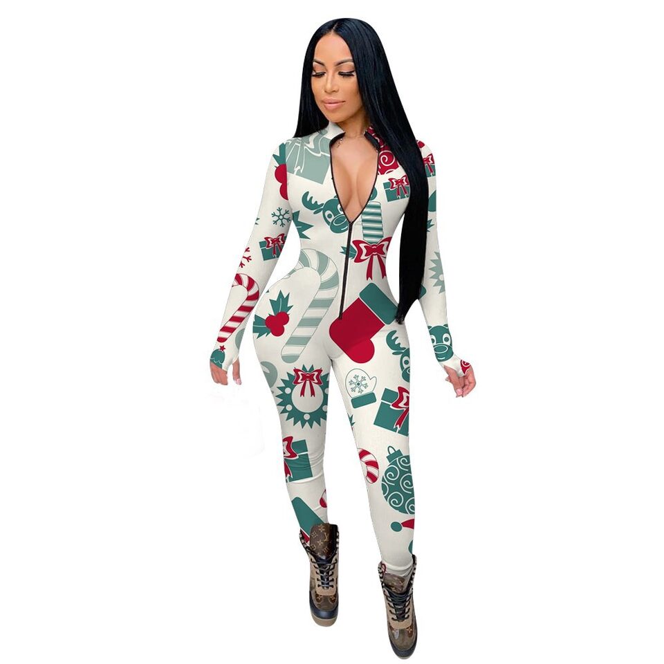 Christmas Element Jumpsuit Casual