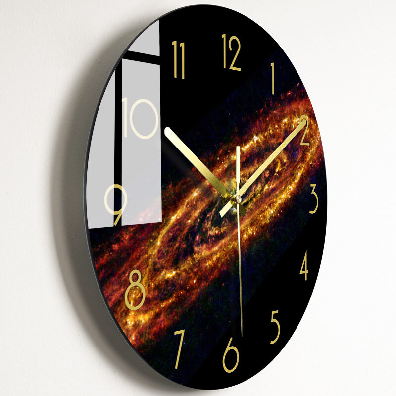 Luxury Silent Wall Clock Living Room Glass Clocks