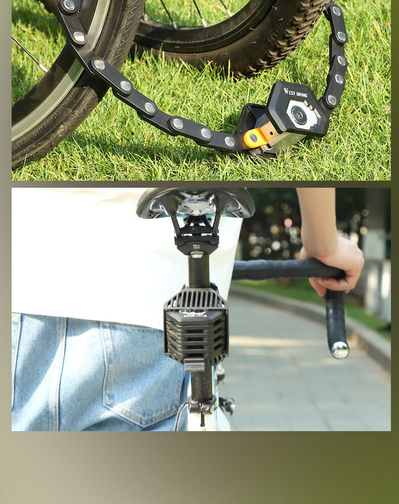 Foldable Bike Lock With 3 Keys Hamburg-Lock Alloy