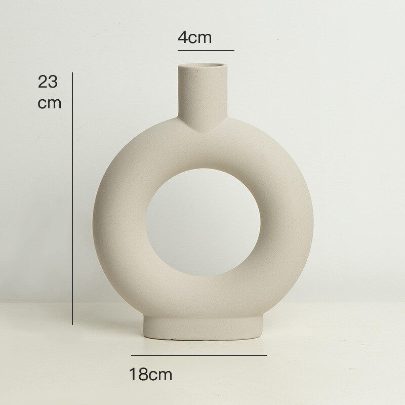 Nordic Ceramic Vase Home Decoration White Vegetarian