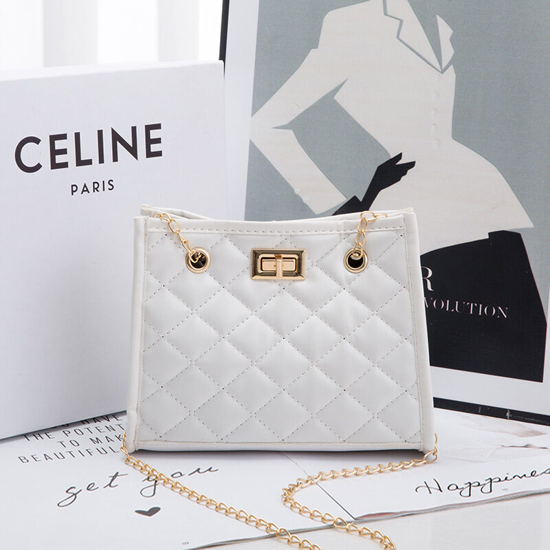 Mini Chain Shoulder Bags Rhombus Sewing Small Square