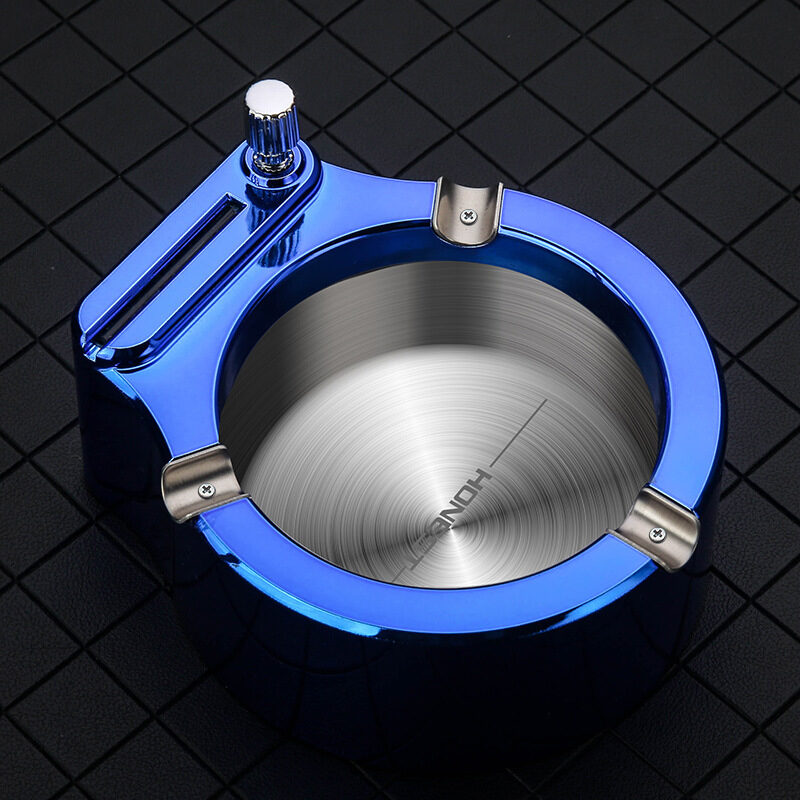 Large Cigarette Ashtray With Permanent Match Lighter Fancy