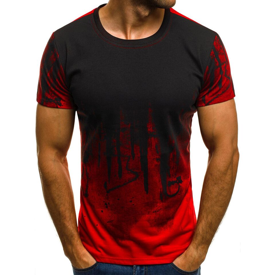 E-Baihui Men Fitness Compression T-Shirt Casual Cotton Black