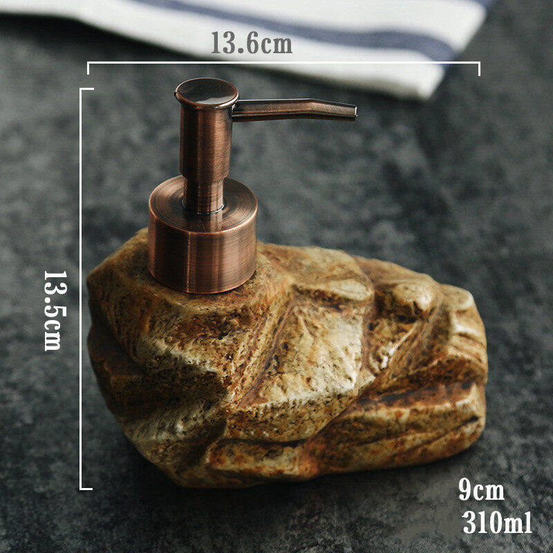 Ceramic Retro Stone Dispenser Soap
