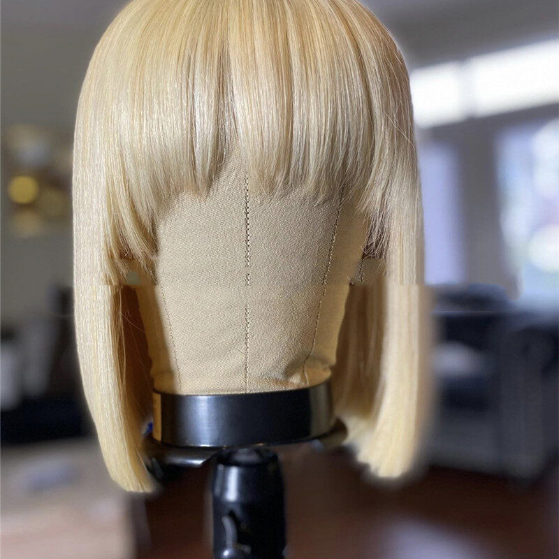 Women's Wigs Blonde Short Straight Hair Bobo