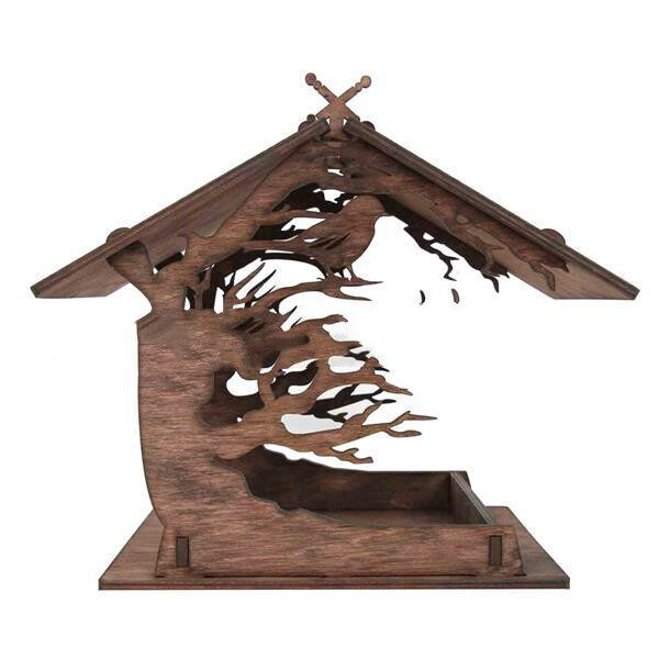Wooden Home Garden Outdoor Bird Feeder Pendant Decoration
