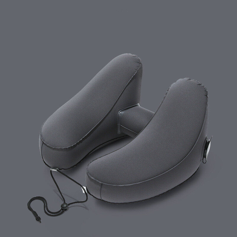 Hooded Travel Pillow H Shaped Inflatable Neck Folding