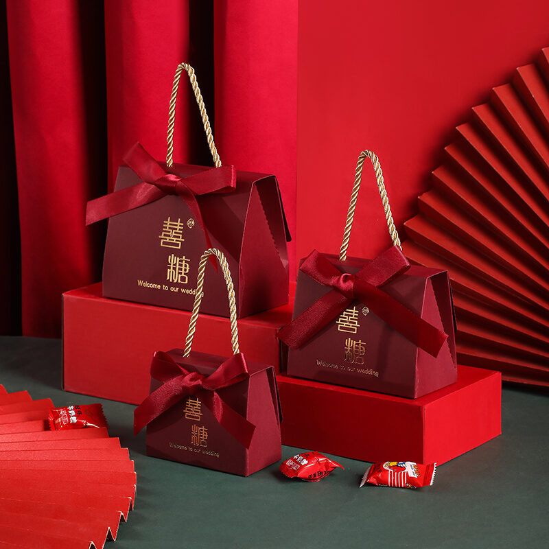 Wedding Candy Box Portable Chinese Style Gift