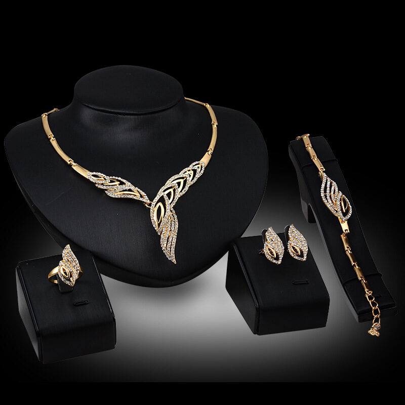 Exaggerated Bridal Gift Female Fashion Jewelry Set Necklace
