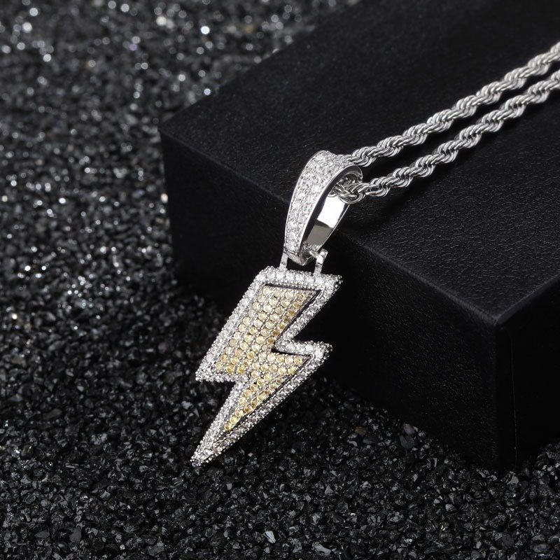 Lightning Hip Hop Pendant Micro-inlaid Zircon Fashion Trendy