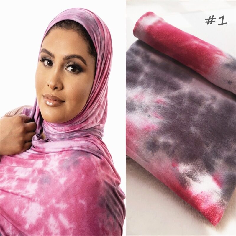 Cotton Modal Tie-dye Jersey Shawl Scarf Hijab